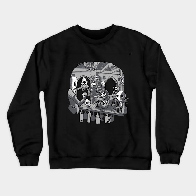 Skull Pub Crewneck Sweatshirt by spike00